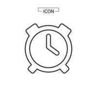 ilustración de vector de icono de reloj de alarma