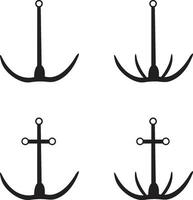 Anchor for ship, Cross sign wit anchor vector