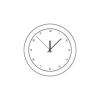 realistic circle shaped analog clock vector