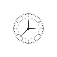 realistic circle shaped analog clock vector