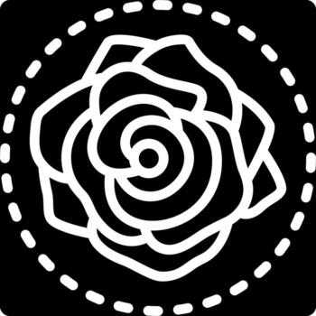 sólido icono para Rosa vector