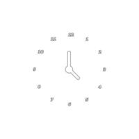 realistic circle shaped analog clock vector