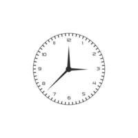 realistic circle shaped analog clock vector