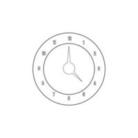 realistic circle shaped analog clock vector