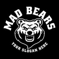 Angry Bear Logo Mascot Design vector