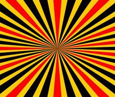 Red Yellow And Black Sunburst Background Retro Style vector