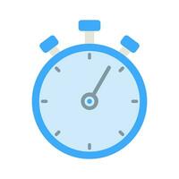 Blue Stopwatch Icon Flat Style Illustration vector