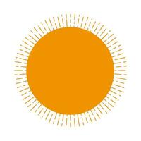 Sunburst Icon. Boho Sun With Rays vector