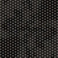 Pattern With Cute Small Gold Hearts On Black Background vector