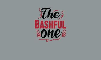 the bashful one best friend t shirt monogram text vector template