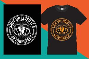 Oktoberfest T-shirt Design vector illustration,  Beer typography Oktoberfest design.