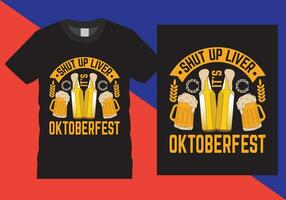 Oktoberfest camiseta diseño vector ilustración, cerveza tipografía Oktoberfest diseño.