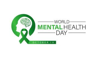 World Mental Health day is observed every year on October 10 .Banner, poster, card, background design. vector