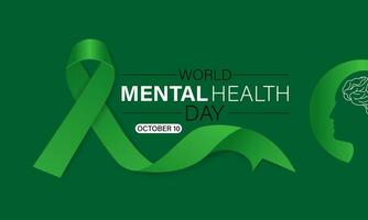 World Mental Health day is observed every year on October 10 .Banner, poster, card, background design. vector