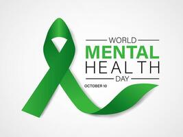 World Mental Health day is observed every year on October 10 .Banner, poster, card, background design. vector