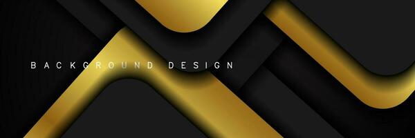 Dark geometric diagonal background abstract template with gold. Luxurious style. Vector illustration