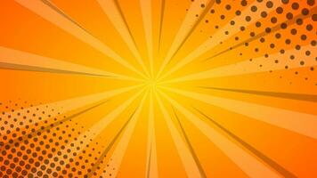 Pop art comic background with halftone colors and cute clouds vector