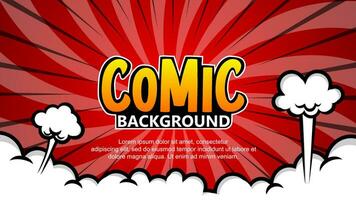 Pop art comic background with halftone colors vector