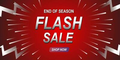 P Flash Sale banner with red background and limited offer vector