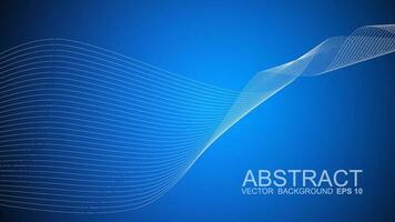 Abstract background with shining waves. Shiny moving line design element. Modern gradient flowing wave lines. Futuristic technology concept. Vector illustration