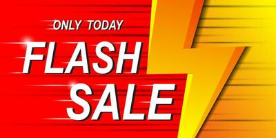 Flash Sale banner with red background and limited offer vector