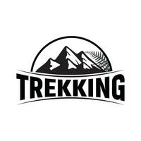 Mountain  Vector Logo design Template. Trekking and adventure logo.