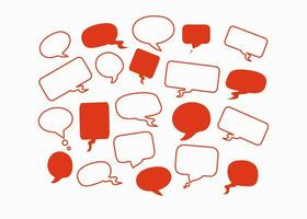 Speech bubbles. Empty bubbles with place for phrases and text. Vector illustration on a white isolated background.