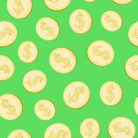 Pattern dollar coin. vector