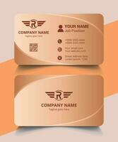 Trendy minimal abstract business card template. Creative and Clean Double sided Business Card Template, Corporate, modern, unique, stylish, minimalist, luxury business card and Stationary design, vector