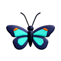 butterfly 3d icon illustration png