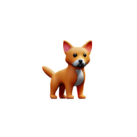 carino cane 3d illustrazione icona png