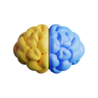 cerveau 3d icône illustration png