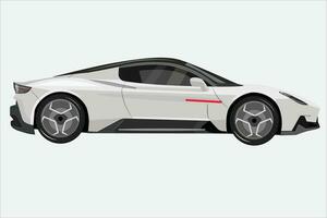 modern generic sports car.side view of sports coupe isolated on white background. Vector supercar icon for road, racing and transportation illustration.