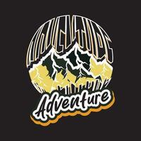 Adventure dark t shirt design vector