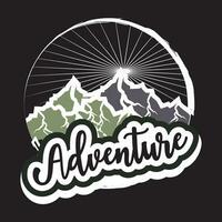 Adventure dark t shirt design vector