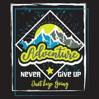 Adventure dark t shirt design vector