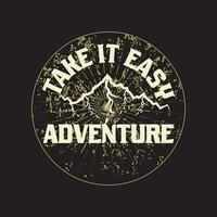 Adventure dark t shirt design vector