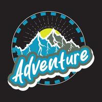 Adventure dark t shirt design vector