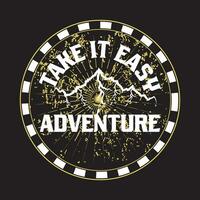 Adventure dark t shirt design vector