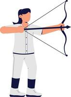 A Woman Who Is Archery Illustration vector