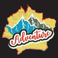 Adventure dark t shirt design vector