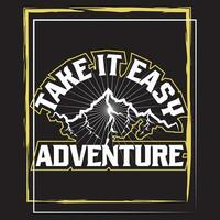 Adventure dark t shirt design vector