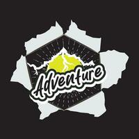 Adventure dark t shirt design vector