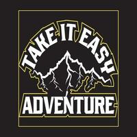 Adventure dark t shirt design vector