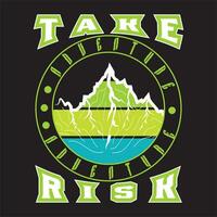 Adventure dark t shirt design vector