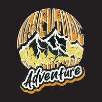 Adventure dark t shirt design vector