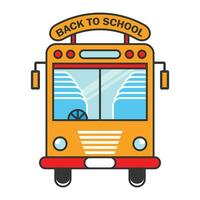 Vector colorful back-to-school bus design