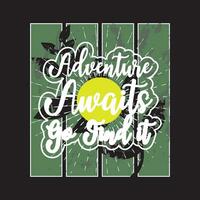 Adventure dark t shirt design vector