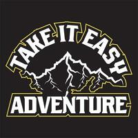 Adventure dark t shirt design vector