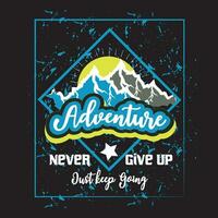 Adventure dark t shirt design vector